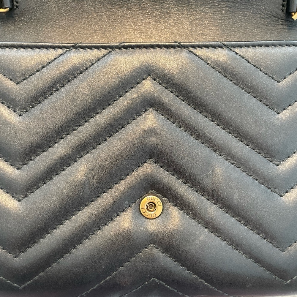 Gucci GG Marmont WOC Crossbody Mini Black Leather w/Box New - Picture 11 of 16